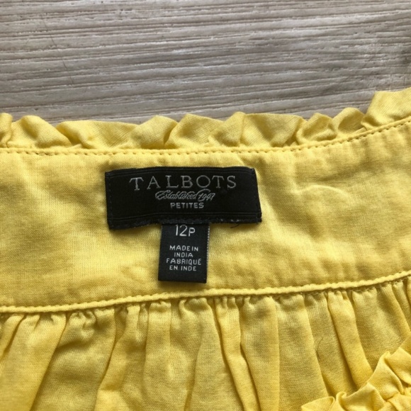 Talbots Yellow Ruffled Tank Top - Picture 4 of 6